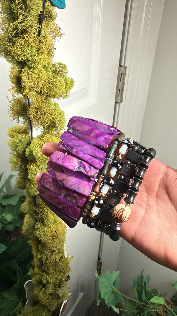 “Akasha” Beaded Stack (5pcs)