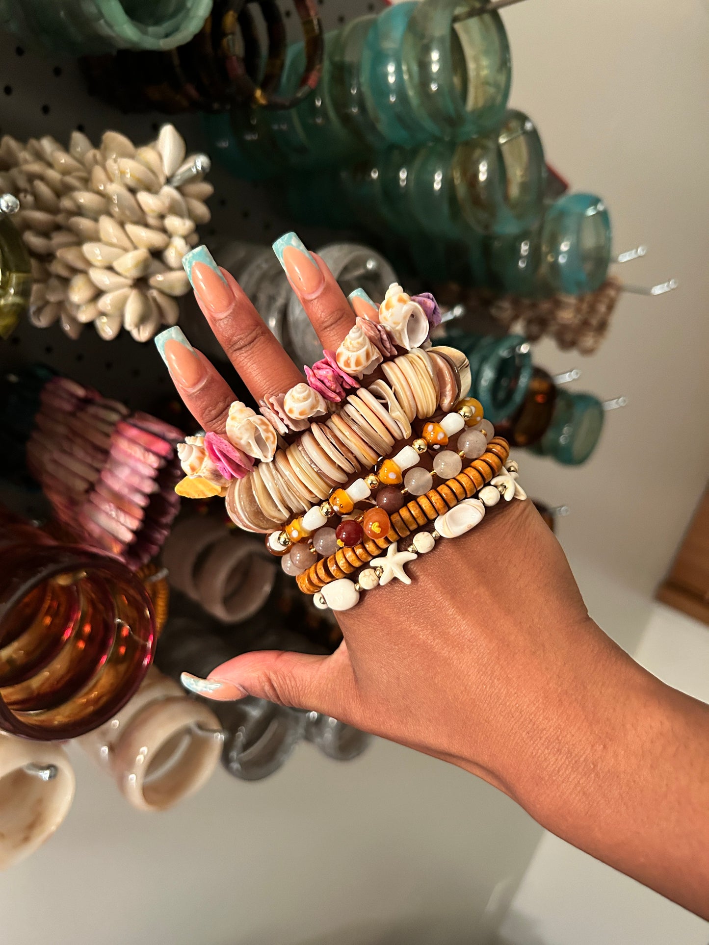 “Summer + Fall” Beaded Stack (6pcs)