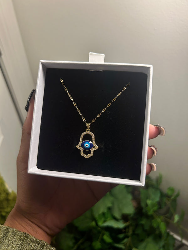 “Hamsa Evil Eye” Necklace (limited stock)