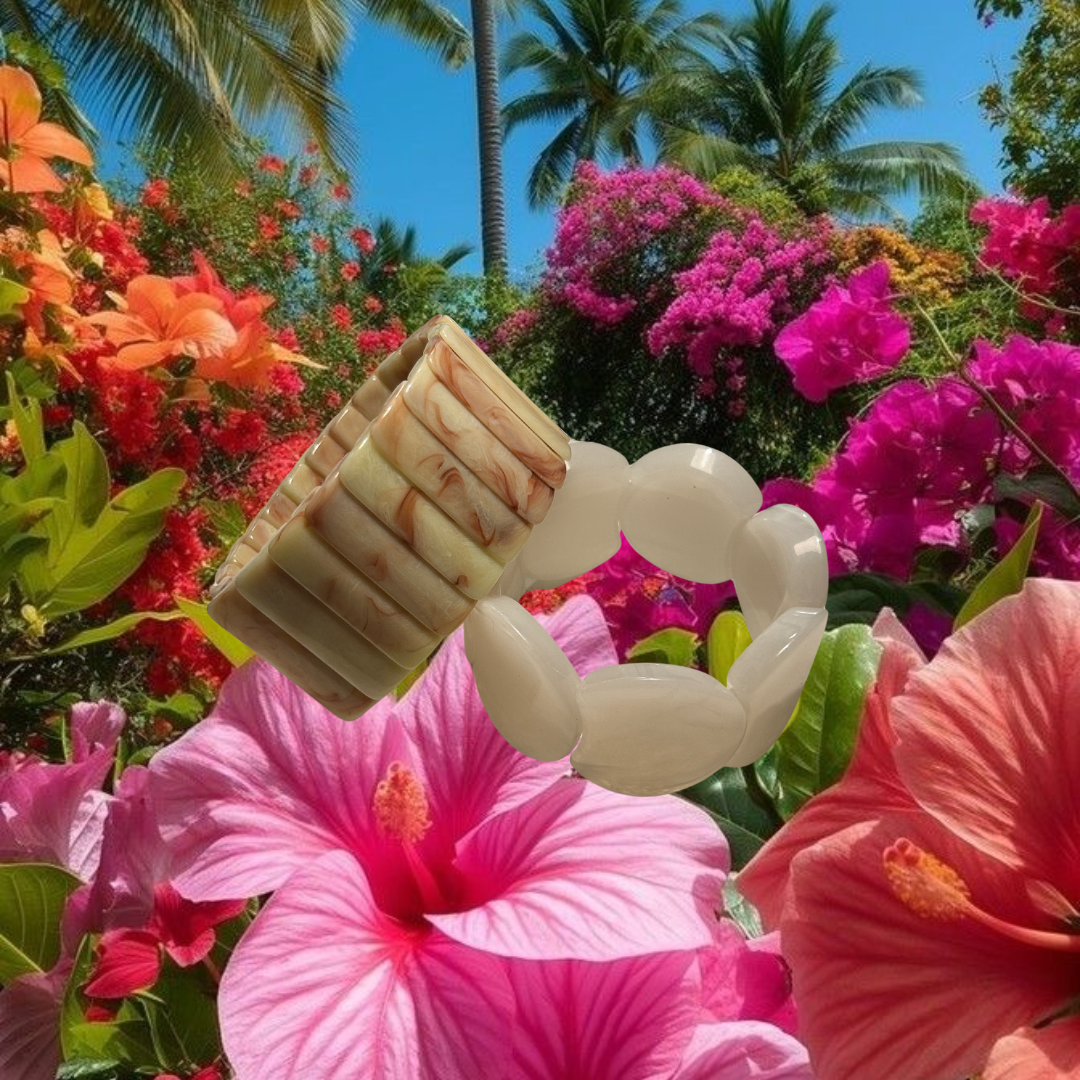 “Milk & Honey” Stretch Bracelet Set (2 pcs)