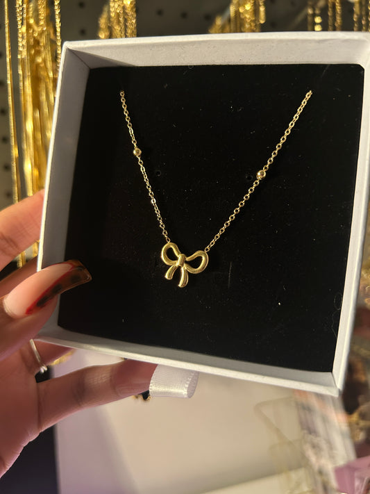 “Gold Ribbon” Necklace